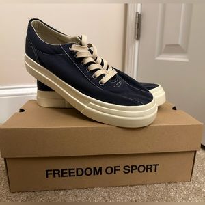 Stepney Workers Club Navy Sneakers